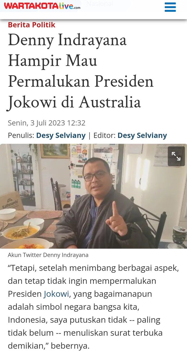 Ngacalah bung <a href="/Deni/">Denis</a> indrayana jgn ngumpet, pake rok saja kamu
