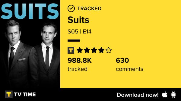 petalsforcalm's tweet photo. I've just watched episode! S05 | E14 of Suits! #Suits  https://t.co/pLPSOiks1w #tvtime https://t.co/pRTREhY3WW