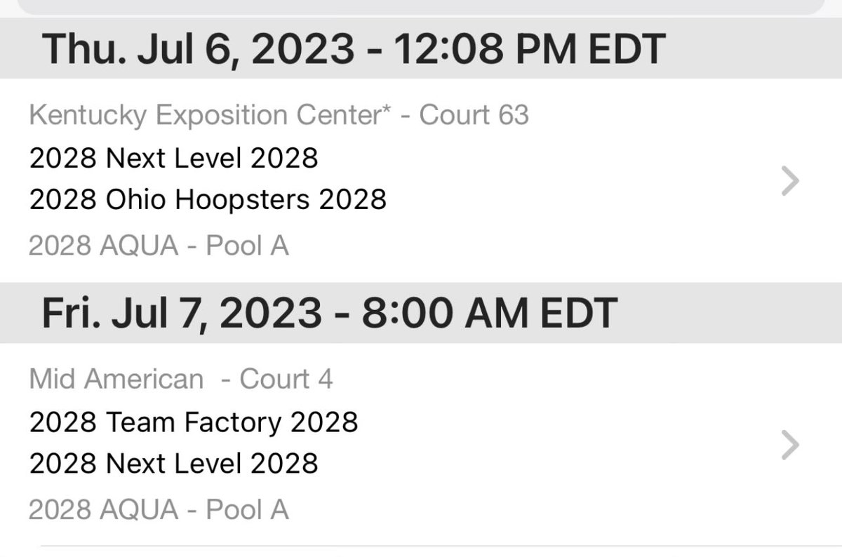 Here is my schedule for ⁦@TFNsRun4Roses⁩ 🏀