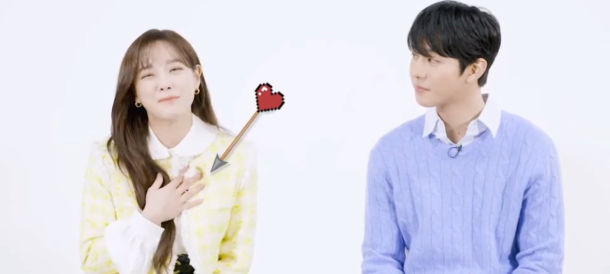 ahn_sejeong's tweet photo. when sejeong is talking expect hyoseop to stare at her like she has the most interesting thing to do 😭 https://t.co/8Lw6kXx3D3