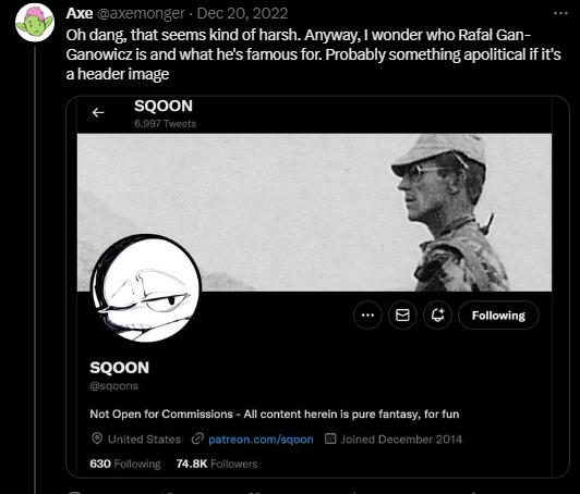 BoyeDusty's tweet photo. @StrawberryOctii @SqoonH2O never forget that @StrawberryOctii is working with an outted and self proclaimed fascist and blocking people who point it out.

sqoon advocated for death flights with people he deemed "communists" (anyone left leaning.) and put their header as one who did the same. https://t.co/ohURwiaTLo