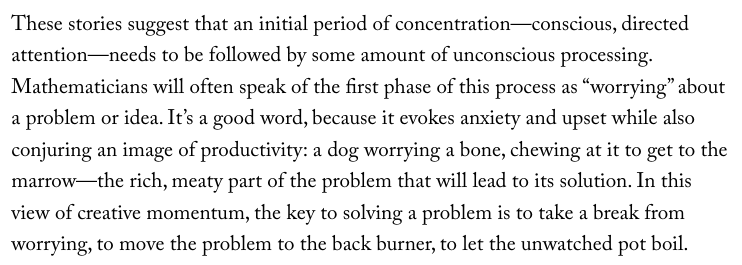 Insightful piece in the <a href="/NewYorker/">The New Yorker</a> from @dan_rockmore on moving beyond focused problem-solving to allow space and room for ideas to blossom &amp; solutions to come to the fore. Food for thought: newyorker.com/culture/annals…