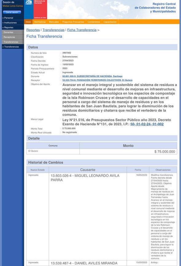 DRESTRUM__Pl's tweet photo. 🔴 Fundación: TERRITORIOS COLECTIVOS (Convergencia Social, Partido de Boric)

En mayo recibió $75.000.000, para avanzar en el “manejo de residuos” en Juan Fernández. No tiene giro para aquello. Sólo tienen giro para actividades políticas. @diego_ibanezc

Trabajaron x el Apruebo. https://t.co/MiwAmoUhtL
