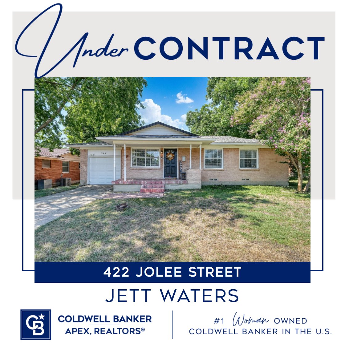 WatersJett's tweet photo. Under contract in 3 days! 🏡

$7,000 over asking price &amp; sellers got all the terms they wanted in the contract! 💵💵

If you are looking to sell your home let me know! 😁 https://t.co/77DriX8qyB