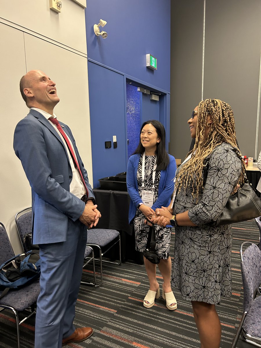 We do not exactly remember what we said to make Canada's Minister of Health <a href="/jyduclos/">Jean-Yves Duclos</a> laugh like this but it must have been something #gritty😎.  Thank you @LeighChappy for making this magical moment occur! We look forward to YOU interviewing us, Minister! <a href="/ICNurses/">ICN</a> #ICN2023