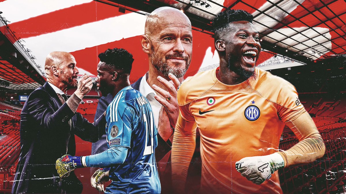 FutbolWhiz's tweet photo. THREAD 🧵: - A perfect synergy waiting to happen? Let's delve into how Onana could be a major catalyst for change under Ten Hag at Manchester United #MUFC. 🧵⚽️🔴 https://t.co/VbZhbcLbbl