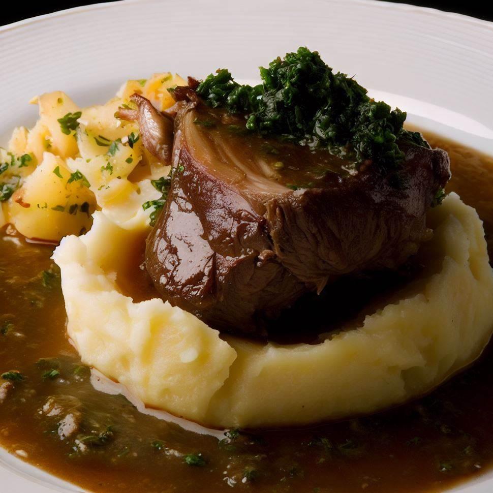 #BraisedVealShank with #Gremolata and #MashedPotato is the perfect comfort food! #Yum #Delicious