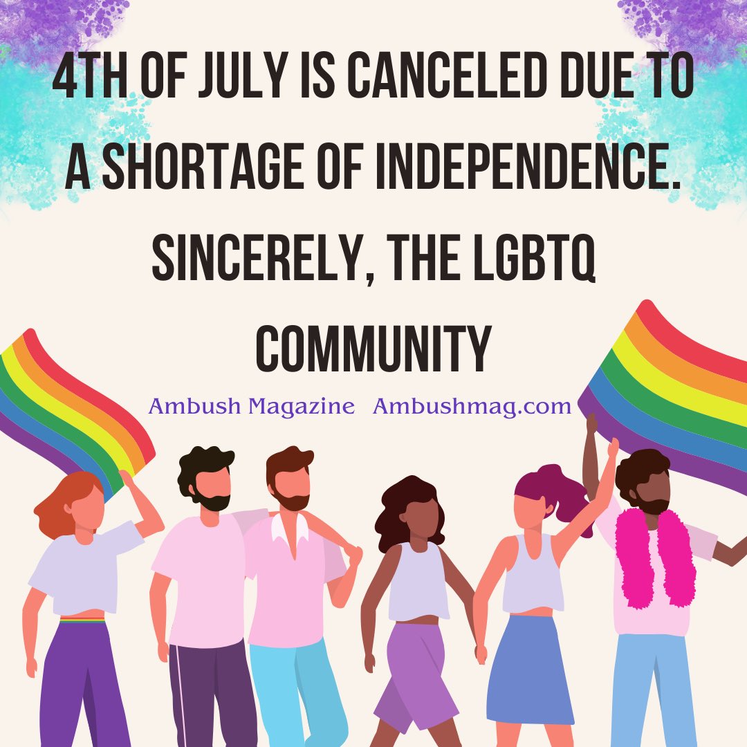 #4thofJuly #lgbtq #Equality #VoteBlue2024 #SupremeCourtCorruption #PackTheCourt