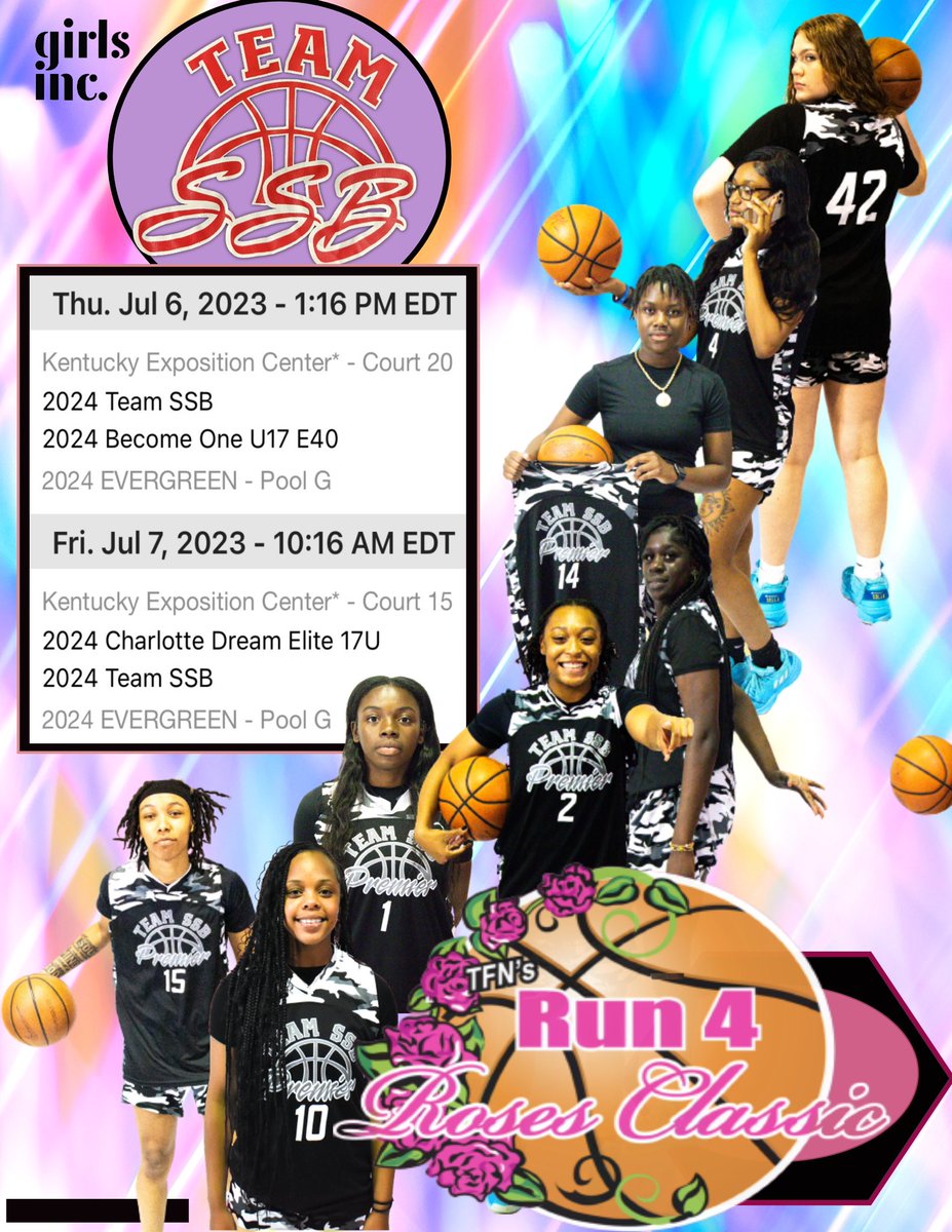 NXTLevl_HoopHer's tweet photo. College coaches you do not want to miss Team SSB PREMIER!!!
#Run4Roses
@Jiggaman315John @showtimemikayla @analine_clifton @AubriWilkins10 @MorganThomaas @ZariahDavis5 @ZakyraMcgee33 @ShamiyaOliver https://t.co/YOcrZYFvzh