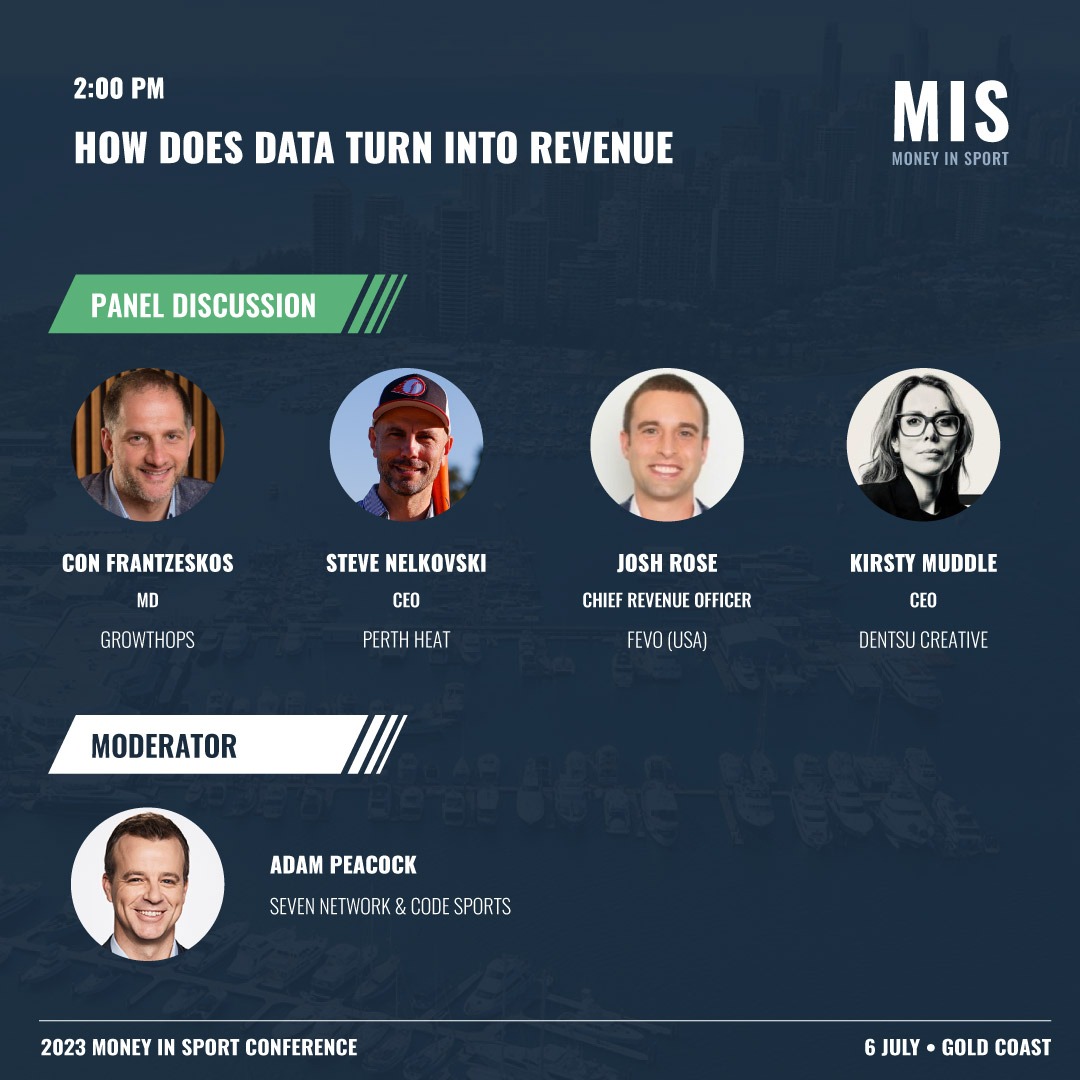 Data is the game-changer in the world of sports, but not everyone knows how to harness its power and turn it into dollars.

Hear from our panel of experts as they share a glimpse of how they are doing this for their companies, brands &amp; teams.