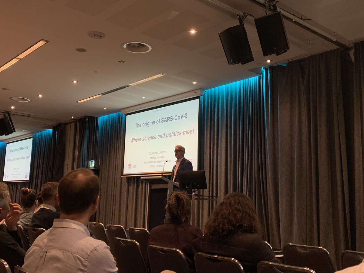 lisafstinson's tweet image. Very excited to hear about the origins of the SARS-CoV2 from Dominic Dwyer at #2023asm 🦠