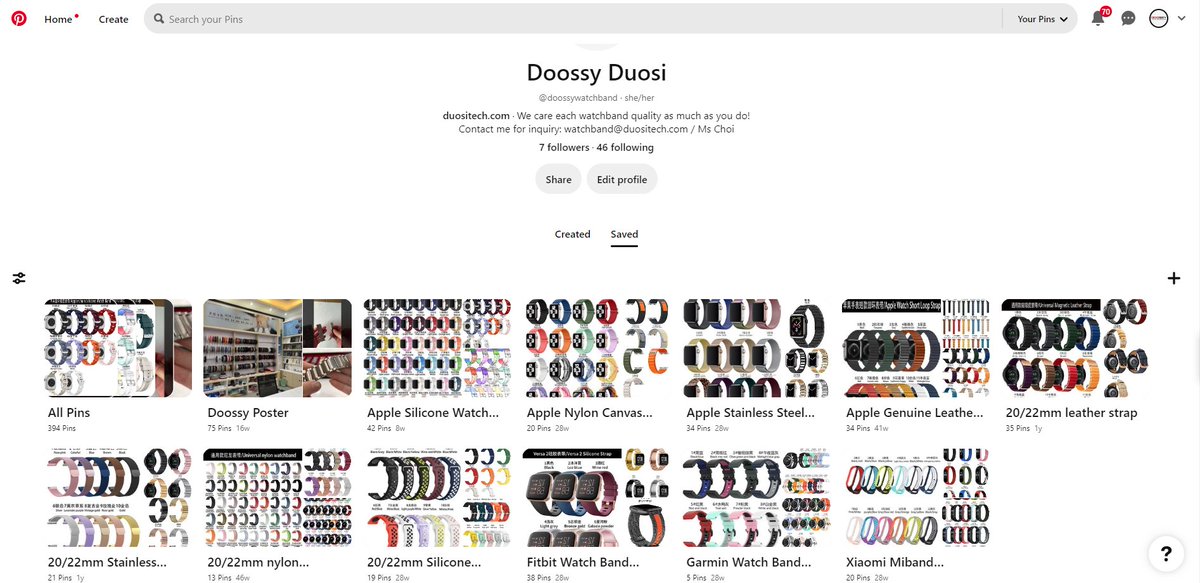 Doossy1's tweet photo. Quick check our whole watch band collections in Pinterest NOW! Contact me via email to get more info, watchband@duositech.com 😁😁😁 https://t.co/xtCwQr4gMy https://t.co/l4SNgG30Sn