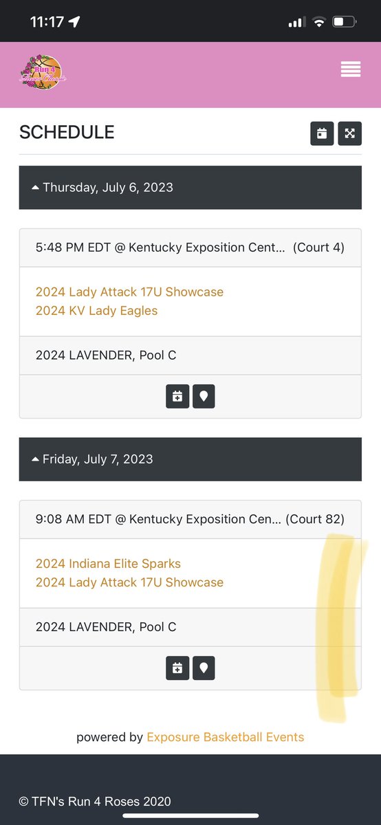 tyballin2024's tweet photo. @_CoachKB Hey Coach here’s my schedule for the Run 4 Roses looking forward to see there thank you. 4.4 GPA https://t.co/VNrvRaEqJs