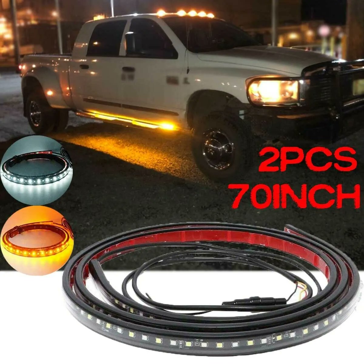 autoledlighting's tweet photo. 2pcs 70 Inch Running Board Side Step Led Light Amber White Turn Signal Drl Strip Bar 12v Car Decorative Lights

#sidestepled #dodge #ram #towmirrors #liftedtrucks #truckstuff #trucklighting #truckporn #diesel #cummins #ramnation #ram1500 #ram2500 #ram3500 #dodgeram #5thgen https://t.co/LBTfygzcmJ