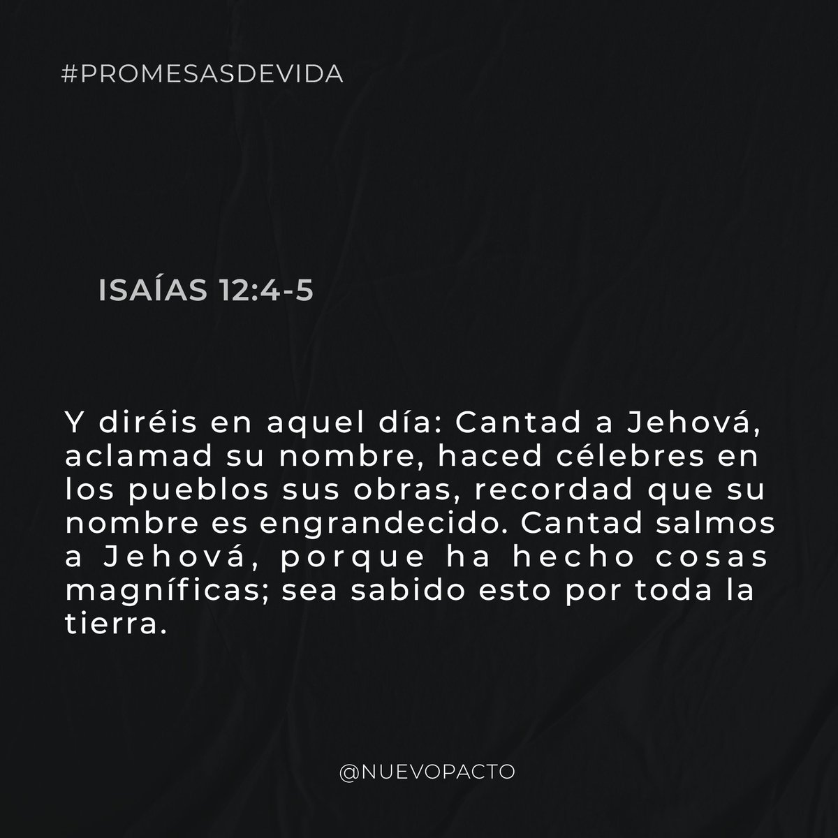 NuevoPactoSS's tweet photo. π£π₯π’π ππ¦ππ¦ ππ π©πππ
Alabad a JehovΓ‘ desde los cielos en las alturas, cantad a Dios.
Alaben su Nombre, toda creaciΓ³n le alabe, tus hijos hoy te cantan.
#Promesasdevida #Exaltemos #Alabanza #NuevoPacto https://t.co/9KJ0S0eWlr