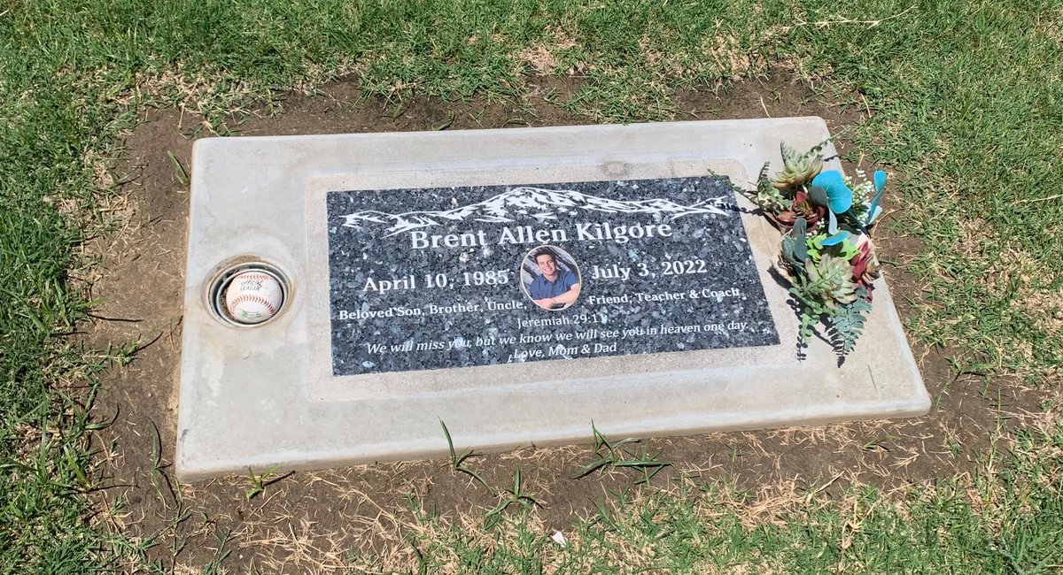 Yesterday, after church Cami and I went with my parents to my brother’s graveside. She put a baseball there in his memory. One year ago today, I had my last conversation w/ my brother. We talked about John 11:25-26. Thankful that Jesus has defeated sin and death.