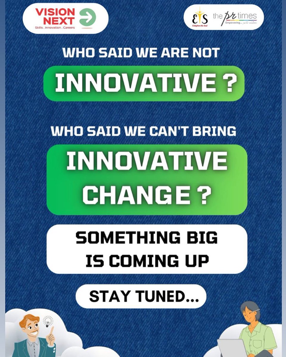 VisionNextNgp's tweet photo. Something Big is on the way….
Get ready for the Innovation Wave….
Stay Tuned….!
#PatentFest #GameChanger #VisionNextFoundation #Nagpur https://t.co/9OxF1WHUXX