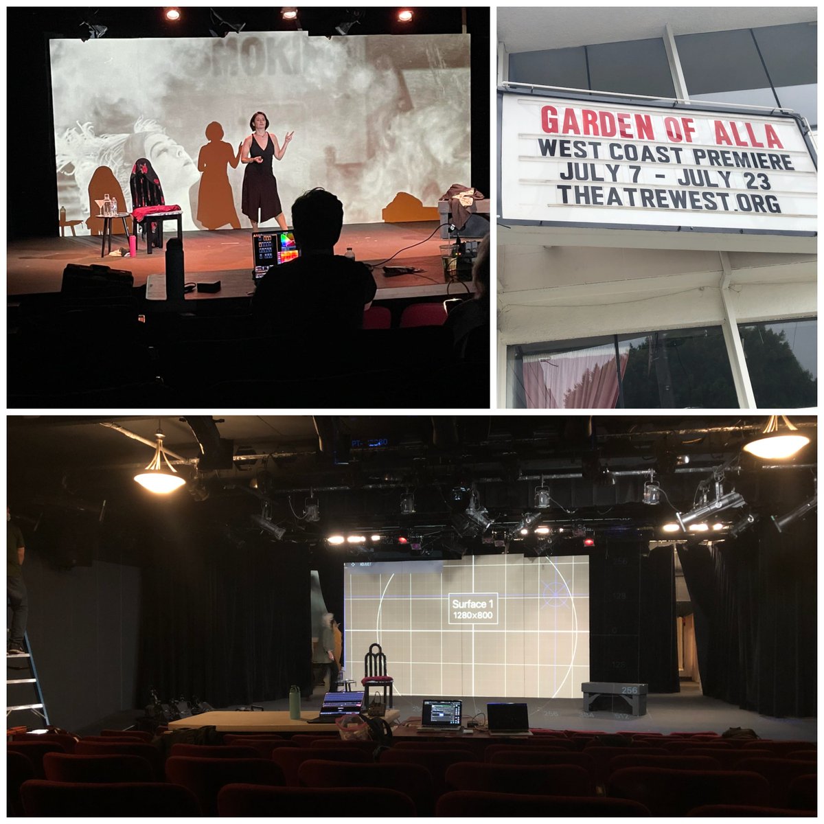 500Turtles's tweet photo. Day 3 of tech for GARDEN OF ALLA: THE ALLA NAZIMOVA STORY, opening FRIDAY at @theatrewest.

Tech, teck, tekkity tech. We have a great-looking show coming together. I am tired.

#LinkInBio

#LAThtr #LAtheatre #TheatreWest #soloshow #producerlife #Nazimova #gardenofallah #onward https://t.co/AZe0cHzaUL