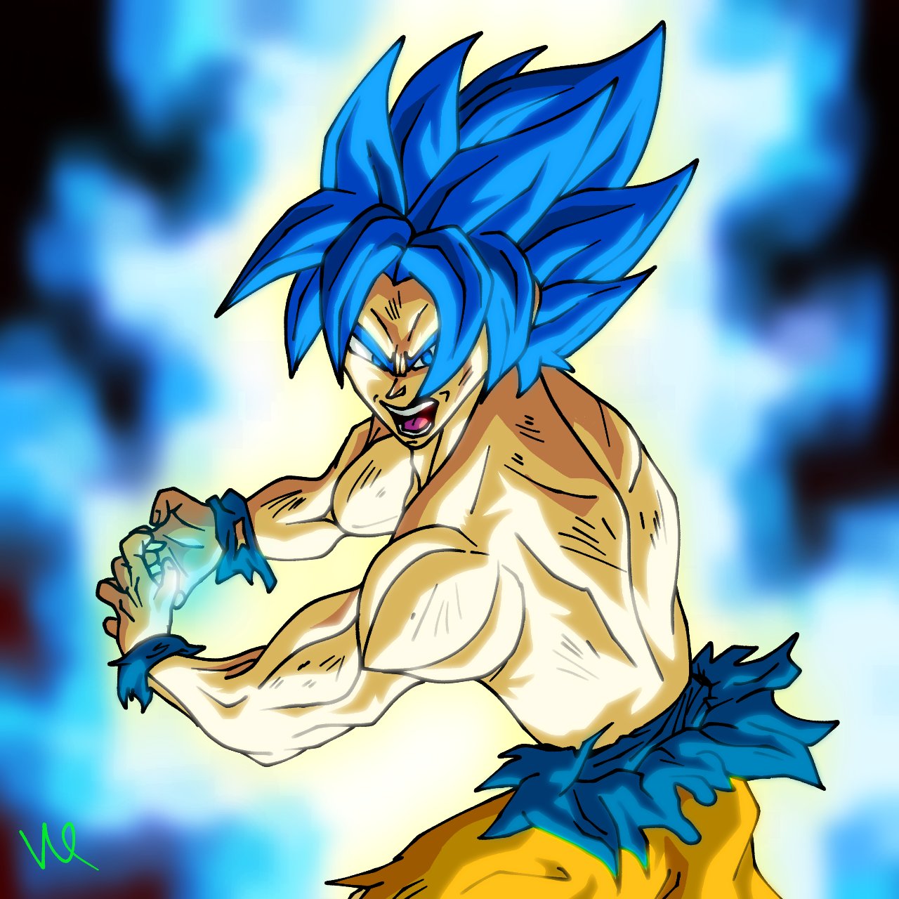 🅁🄴🄶🅅//- on X: Goku universal ssj blue #digitalart #DragonBall