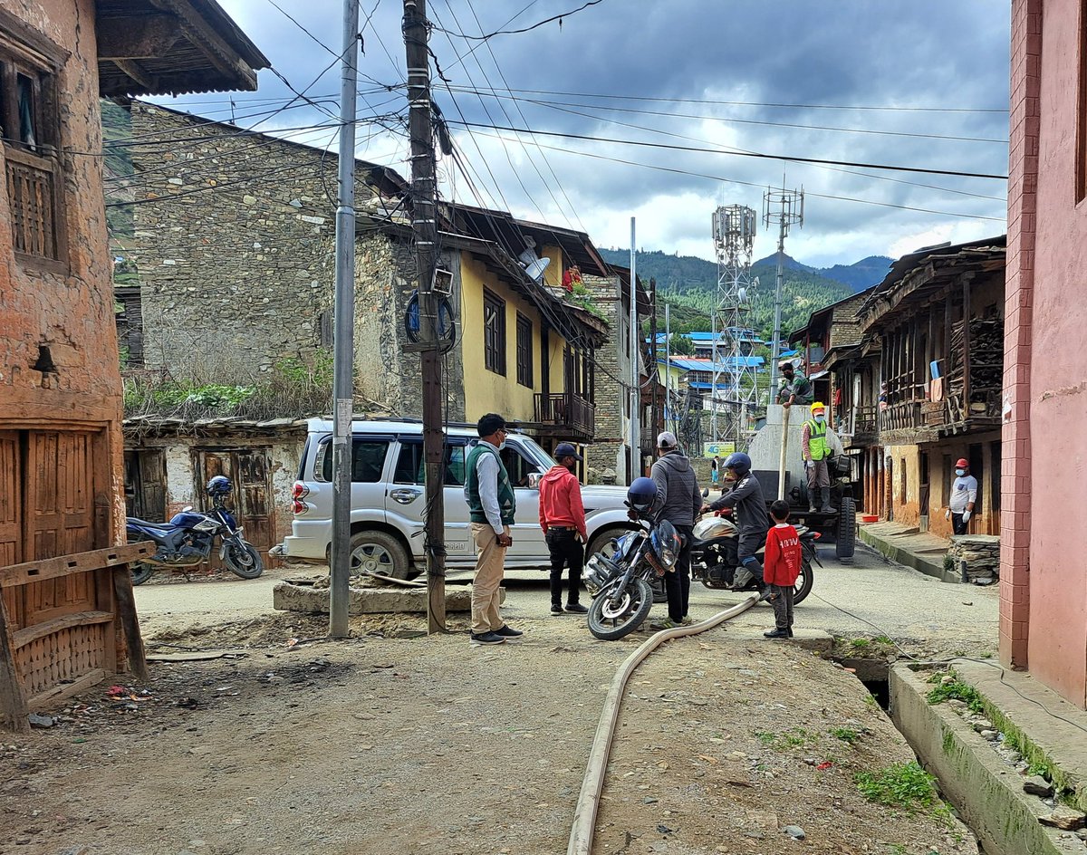 NDharala's tweet photo. CCI-Jumla has started to provide FSM service on demand in the #Chandannath after taking overall #wastemanagement responsibility in the city. Capacity building of stakeholders for systematic operation and close monitoring of OHS matters are still needed to improve. https://t.co/GzbYDcWUmX