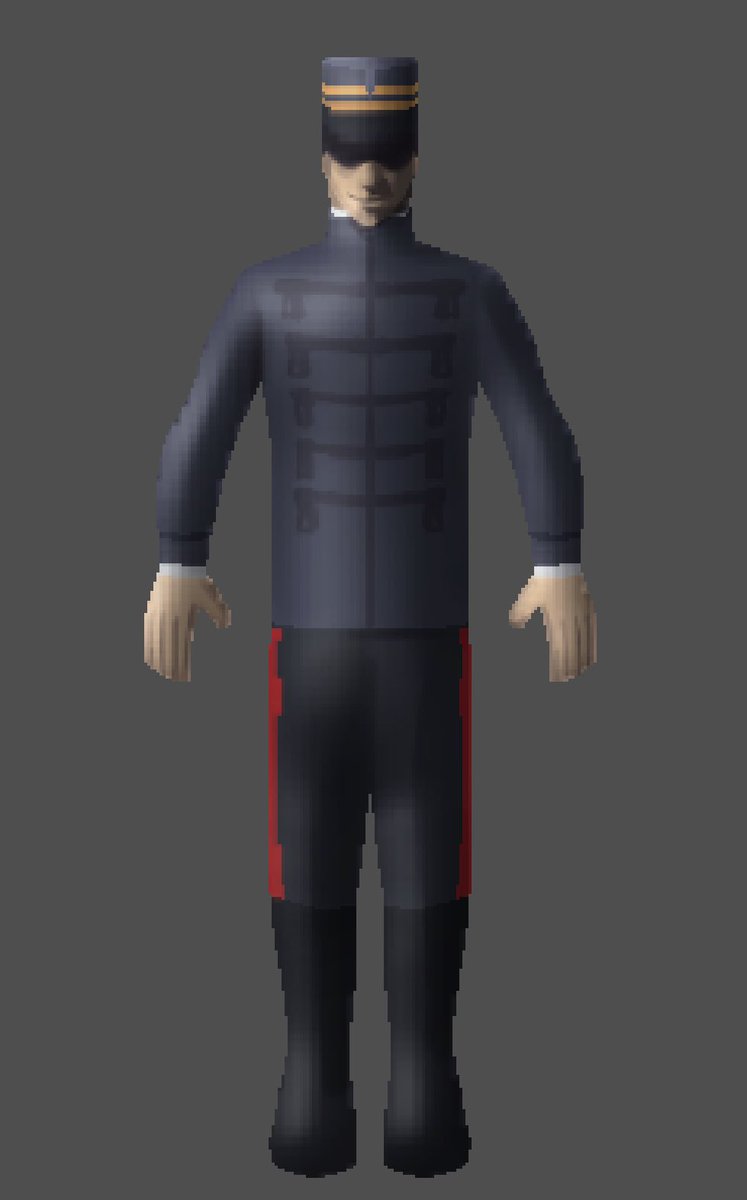 ogatahateclub's tweet photo. had this weird idea to draw yuusaku in this ps1 graphic horror game style idkkkk idk i think he looks funny i wsnted to share https://t.co/4nCv9IUCO8