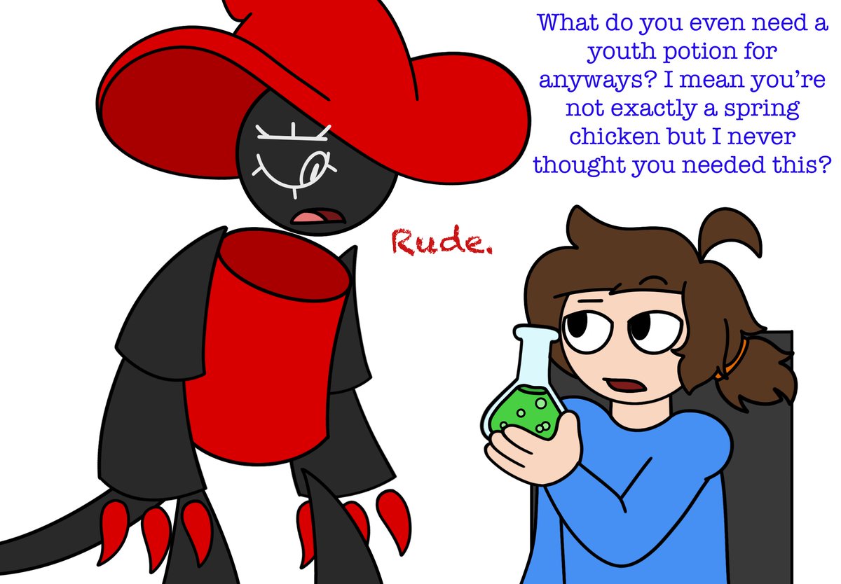 PoptartShinx's tweet photo. Alright here we are you guys! A comic where you guys can choose what happens next! Will it go as planned? Will it not? A bit of both? Comment what you want to see happen and I’ll decide what to do! I wanna hear lots of feedback from y’all! (1/2) #daveandbambi #expunged https://t.co/shOFv1sHgX