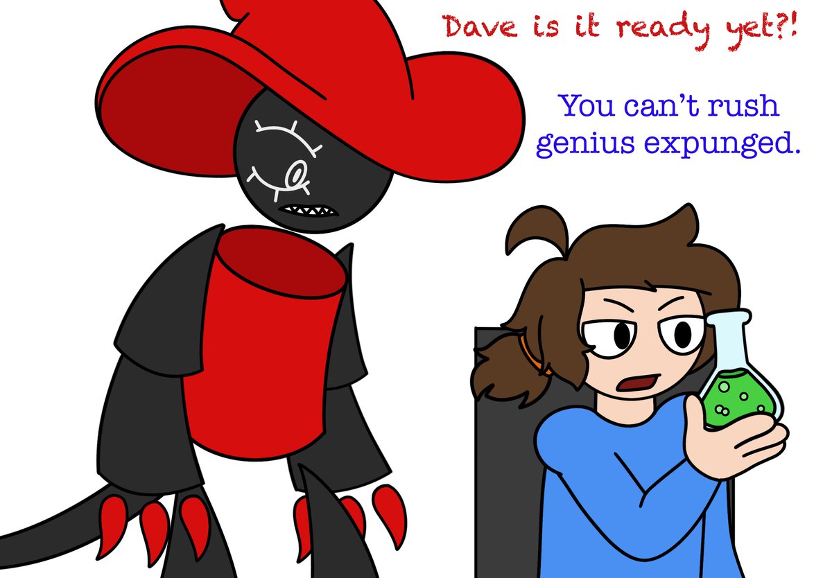PoptartShinx's tweet photo. Alright here we are you guys! A comic where you guys can choose what happens next! Will it go as planned? Will it not? A bit of both? Comment what you want to see happen and I’ll decide what to do! I wanna hear lots of feedback from y’all! (1/2) #daveandbambi #expunged https://t.co/shOFv1sHgX
