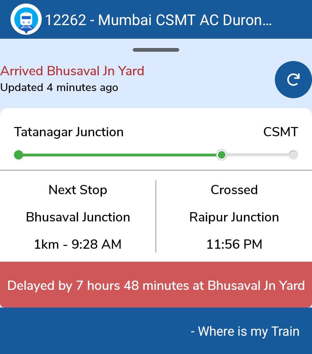 iabhaykr's tweet photo. @RailMinIndia @RailwaySeva @EasternRailway @WesternRly महोदय, मैं विगत दो वर्षो से निरंतर इस रूट पर सफर कर रहा हुँ, सभी ट्रेन 6-12 विलंब से पहुँचती है, #jhrsuguda  #bilashpur #jharsuguda अक्सर् इसी रूट पर सभी ट्रैन विलंब होती है। क्या इसे सही किया जा सकता है? 

#indianrail
#ndtv https://t.co/QHDagu7IXF