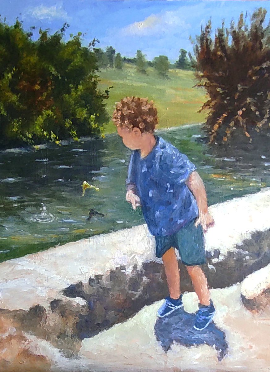 "Прыжок" иасло, холст. 80х60 см.