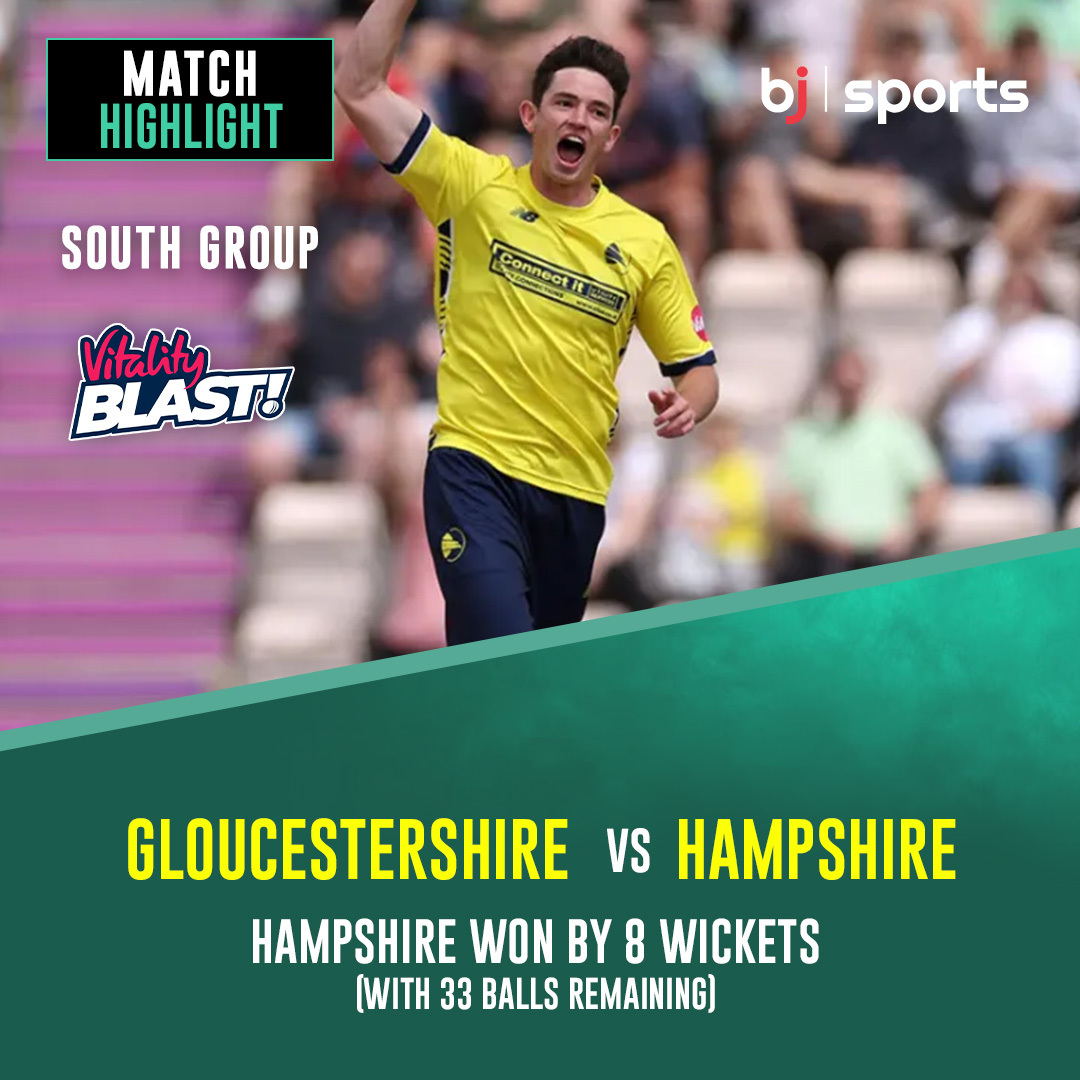 Gloucestershire vs Hampshire, South Group Highlights | Vitality Blast 2023

bit.ly/46ASrXa

#Bj #Baji #BjSports #Sports #Cricket #Gloucestershire #Hampshire #SouthGroup #Highlights #VitalityBlast2023