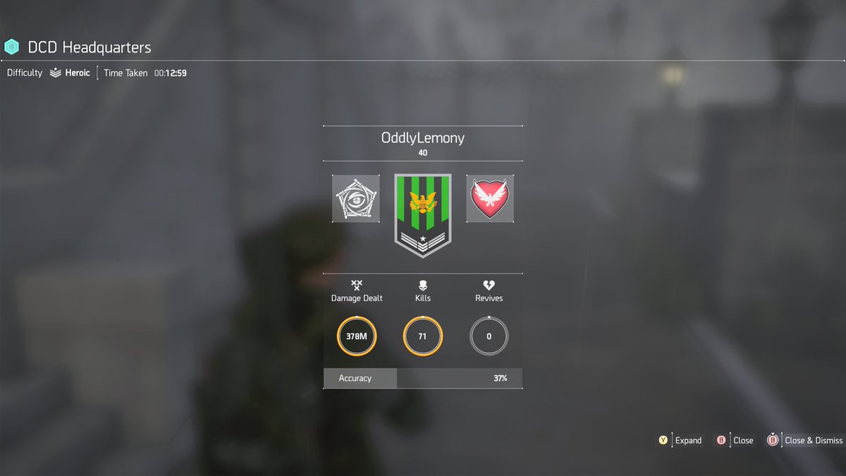 OddlyLemony's tweet photo. 12:59... eh not bad.  I'll try again when @bravegist or @Jakeste66386991  post their times (and yes that's me throwing the gauntlet down)  #Oldheads Clan #CommandersChallenge #Division2 https://t.co/w3E8DKnh3b