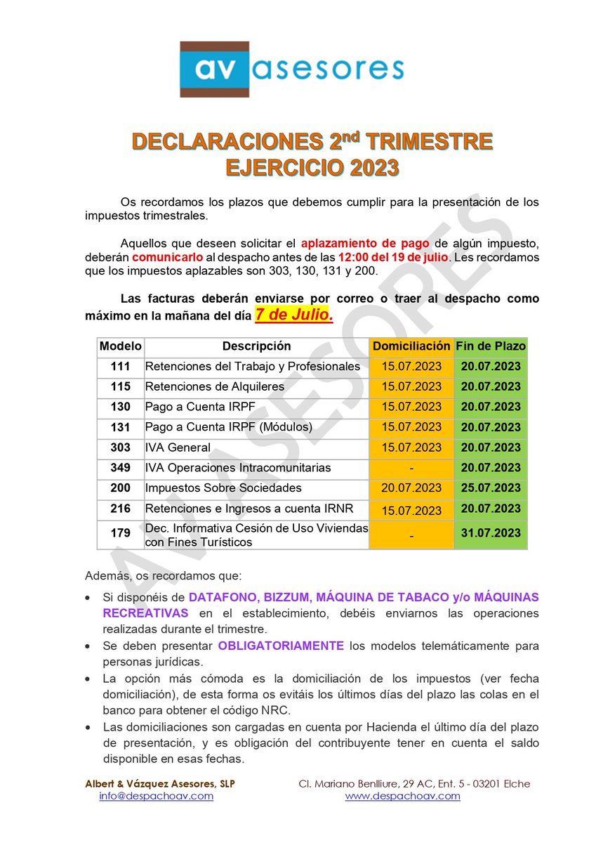 AV ASESORES (@DespachoAV) / Posts / X