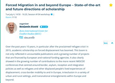 Are you at #IMISCOE2023 in #Warsaw? join our workshop today at 14:50🚩Room 1.110: “#ForcedMigration in & beyond #Europe – State-of-the-art and future directions of scholarship” hosted by @BMBF_Bund funded @FFVT_Project to foster #networking in #forcedmigration& #refugee studies