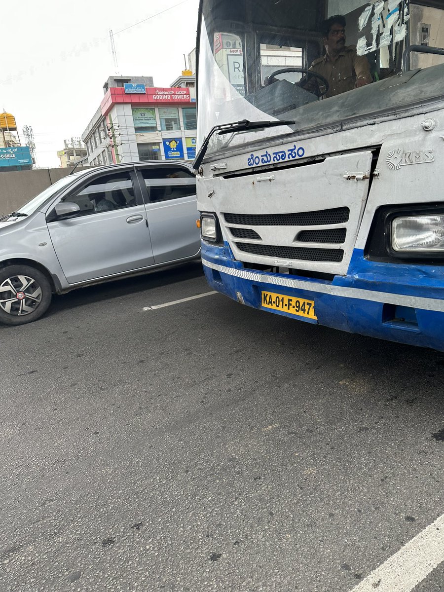 itzvrc's tweet photo. @blrcitytraffic @BlrCityPolice  @ksrtc attached are pictures from the accident caused this morning near kudlu gate signal. Where bus driver KA 01 F 9471 has broken my side mirror through rash driving. Kindly probe this driver for rash driving and initiate action https://t.co/GklPvTJzwz