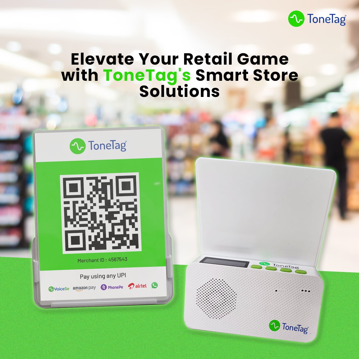tonetag's tweet image. ToneTag Smart Store Solutions can help you unlock new possibilities for your retail business. Our cutting-edge technology can seamlessly integrate into your store, enhancing customer experiences and boosting sales #SmartStoreSolutions #RetailInnovation #EnhancedCustomerExperience