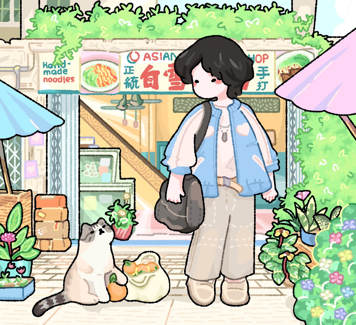 lonecakes's tweet photo. scarface the cat: wait up agust d, you forgot this 🍊🍊 https://t.co/zwrCnDgha4