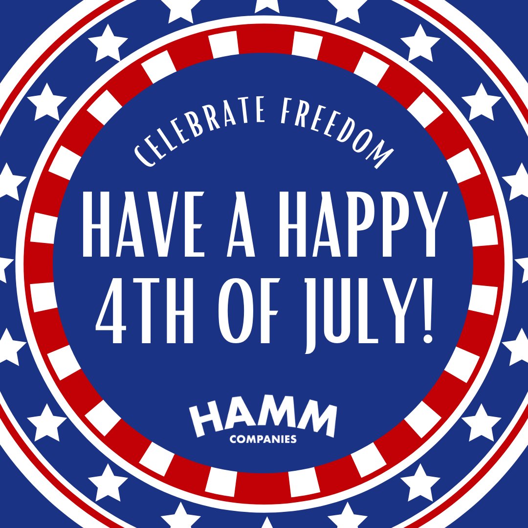 HammCompanies's tweet photo. Wishing you all a safe and happy Independence Day from the team here at Hamm! #CelebrateSafely https://t.co/JhH5CRDkWi