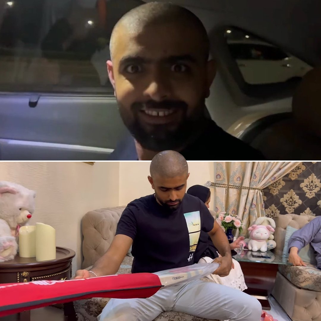 Cricketracker's tweet photo. Babar Azam's new look after Hajj. He returns to Pakistan &amp; gearing up for the upcoming Sri Lanka tour.

#Pakistan #BabarAzam https://t.co/g3r5nAoSUh