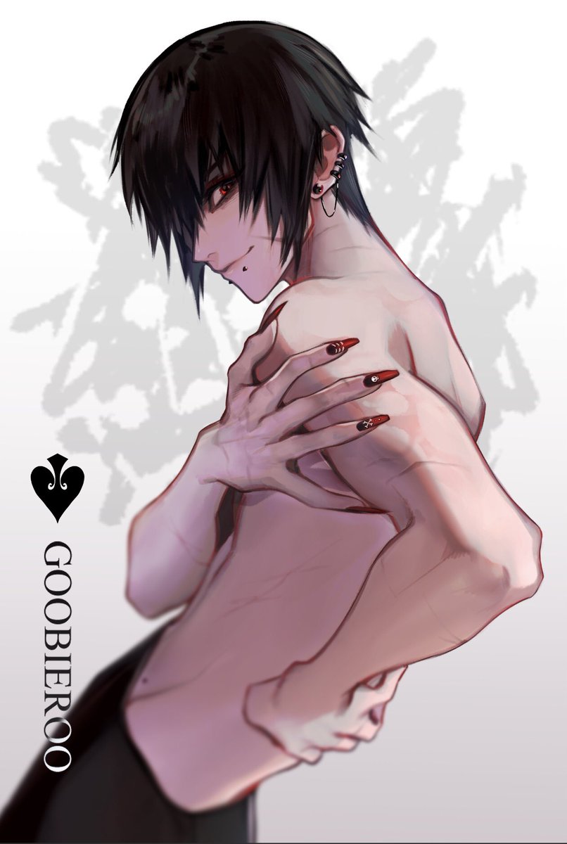 Goobieroo's tweet photo. I have no art to post, have some reoccurring OC content.
He’s dating satan…I will not elaborate 🖤 https://t.co/dZFbeetEkf