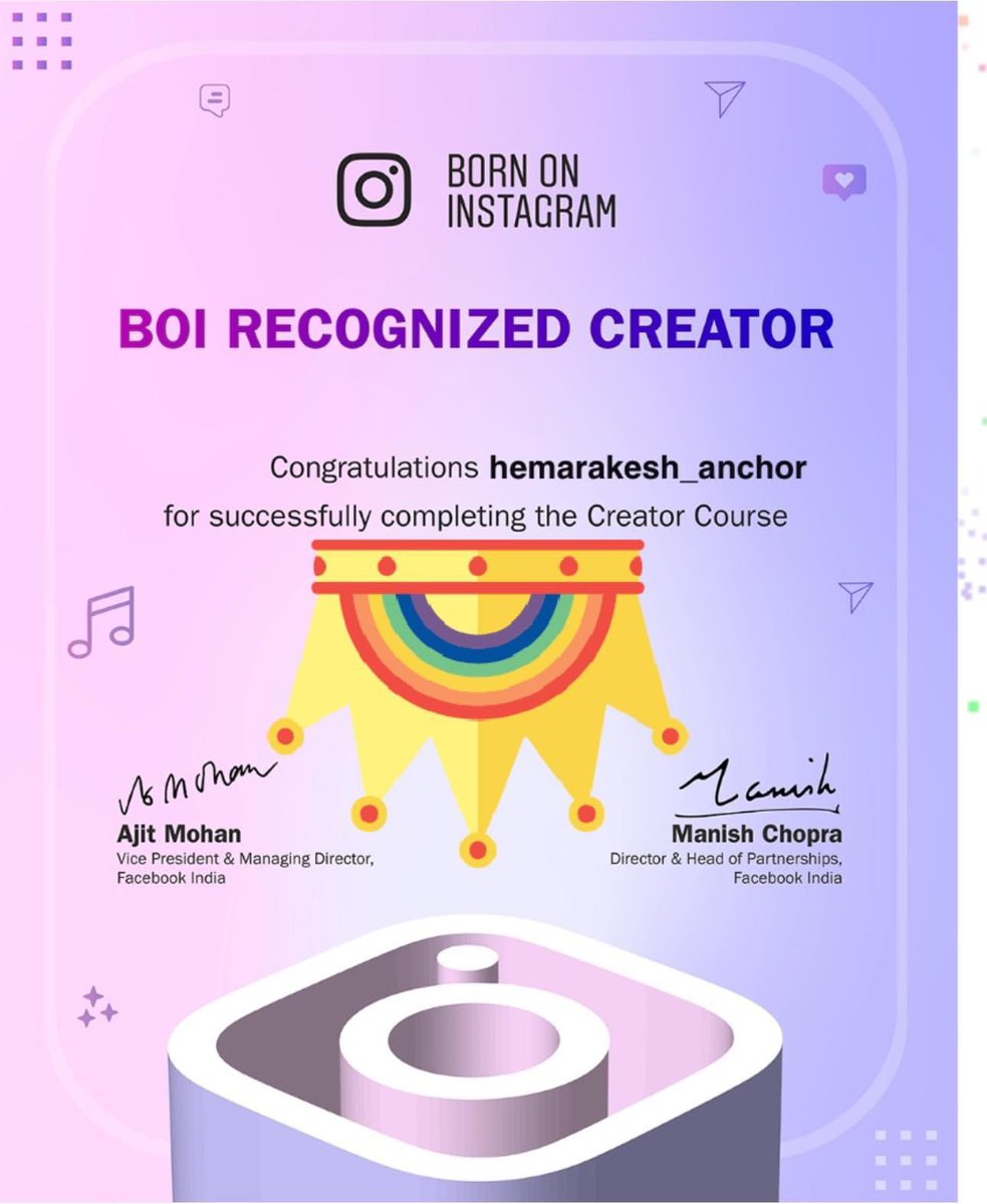 Born On Instagram Recognized Creator HemaRakesh 👸🏻🥳

#hemarakesh #socialmediamarketing #socialmedialearning #exploremore #digitaltransformation #BornOnInstagram