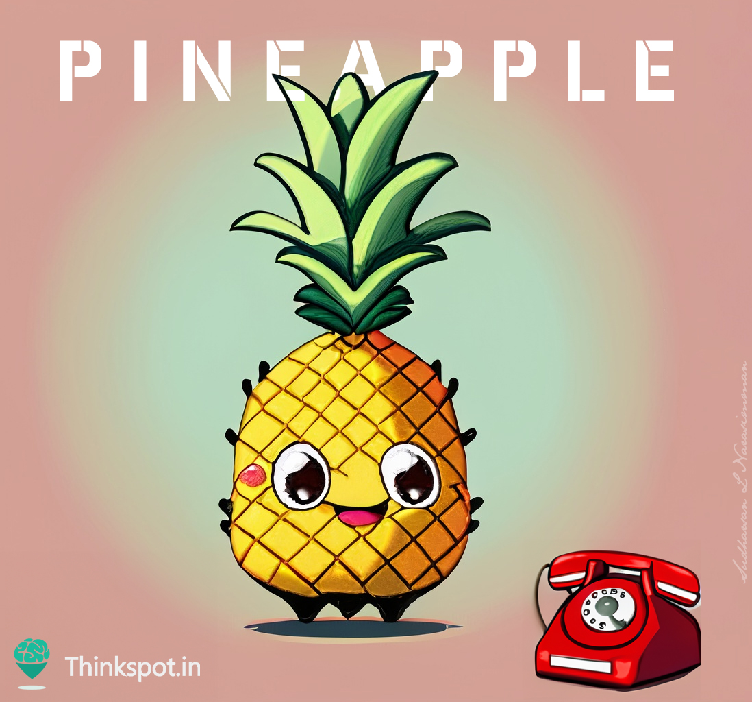 Thinkspot2's tweet image. How Does a pineapple answer the phone??
YEL-LOW?
You can order these delightful pineapples and more from our website at thinkspot.in ! What are you waiting for? Let's bring a burst of tropical goodness to your doorstep! 🍍🚀 #Thinkspot #TropicalDelights #OrderNow