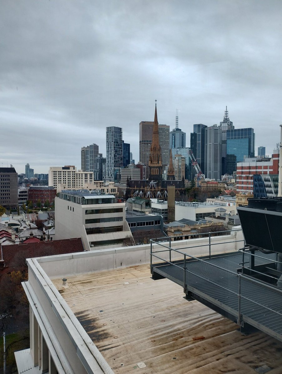 Fantastic views from ACU's new building in Melbourne for #OzHA2023