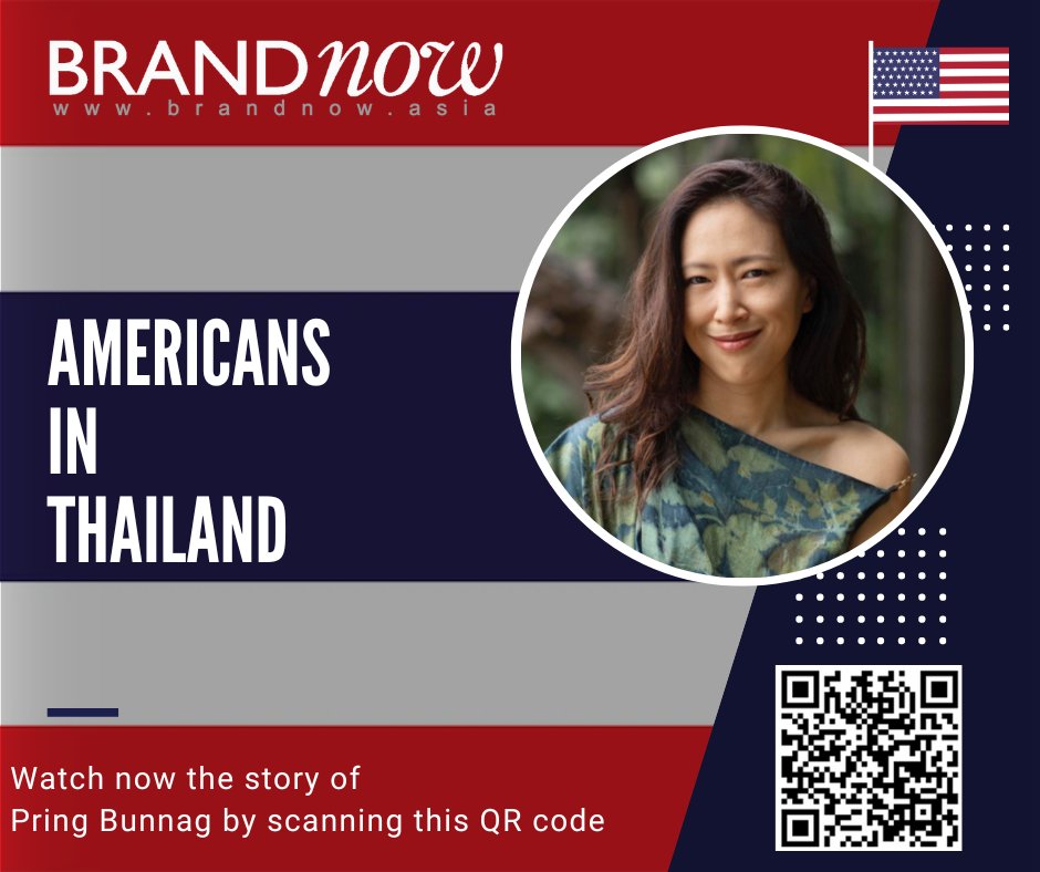 Pring Bunnag, Founder of Sucette, empowers women and supports local craftsmanship in Thailand. Watch her inspiring interview on YouTube by scanning the QR code. Discover eight more inspiring stories of American entrepreneurs in Thailand. #americans #entrepreneurs #networking