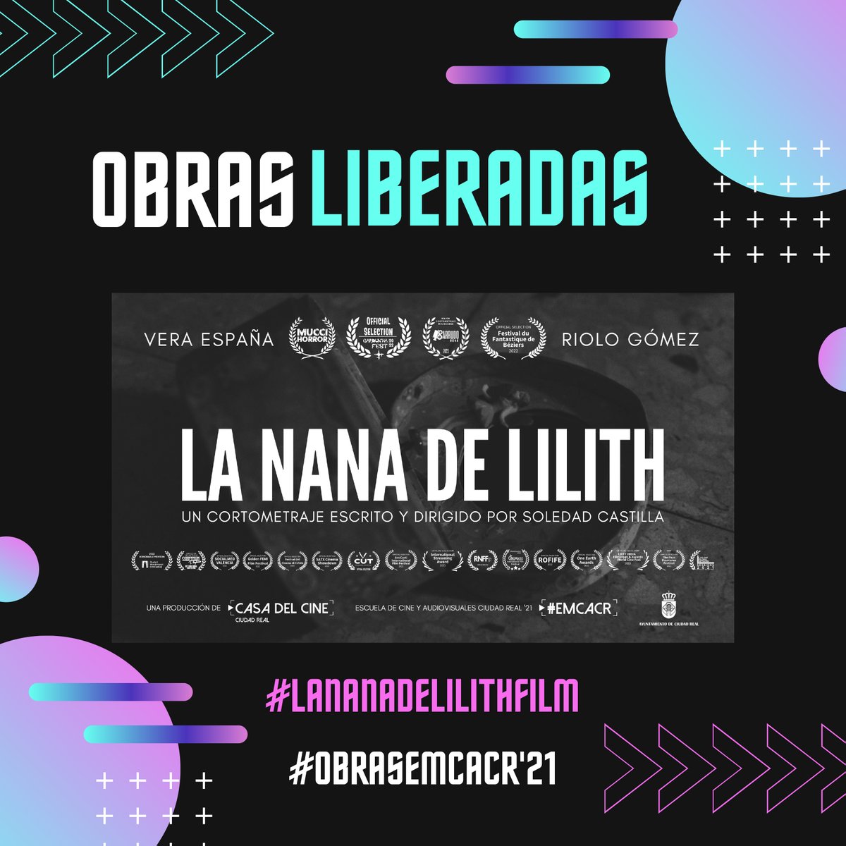 casadelcinecr's tweet photo. @GonzaNorton @Solecito_96 #ObrasEMCACR '21
Soledad Castilla @Solecito_96 se vale del terror de una casa encantada para mostrar el horror de la violencia machista en #LaNanaDeLilithFilm.
📽 https://t.co/Ez3OuWWjra
#EMCACR #AlumnosEMCACR #CasaDelCineCR
#Cine #Audiovisuales #CiudadReal #CR https://t.co/1zfmhzTLrm