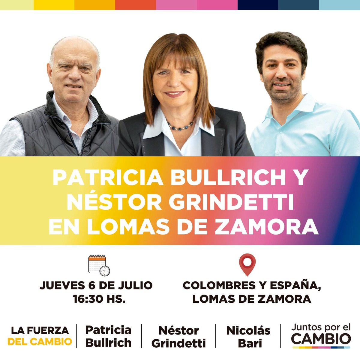 Este jueves #LaFuerzaDelCambio en #Lomas @PatoBullrich @Nestorgrindetti @NicoBari @adrianurreli