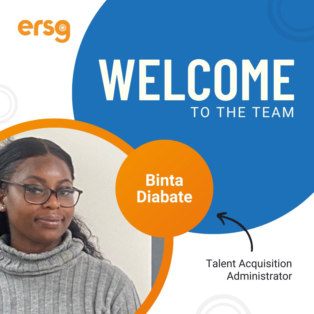 ERSGWind's tweet photo. ersg Ltd would love to introduce our new Talent Acquisition Administrator. Binta will be focusing on hiring into our Bromley HQ.

If you are interested in recruitment opportunities, please get in touch with her at binta.diabate@ersg-global.com

#welcometotheteam #hiring #ersgwind https://t.co/ahIxbUTPxF
