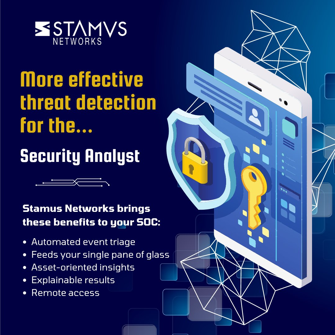 StamusN's tweet image. Are you a #security analyst that daydreams about taking a break from the overwhelming amount of #networkdata and alerts streaming across your screen?

Discover a solution that empowers you to distinguish between critical #threats and harmless noise.

hubs.la/Q01WB-Dg0