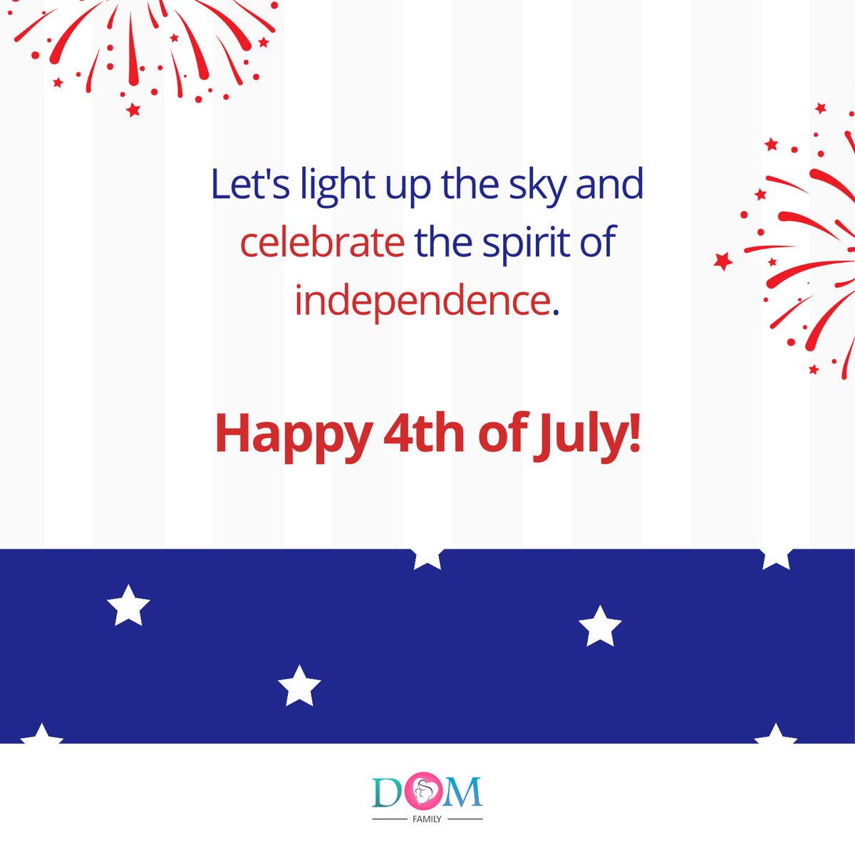 TheDOMFamilyInc's tweet photo. 🎆Happy 4th of July, partners &amp; parents. May your day be filled with joy, laughter, and cherished moments with your loved ones.

With ❤️🩶💙,
- The DOM Family https://t.co/Zdm2Yx4sEx