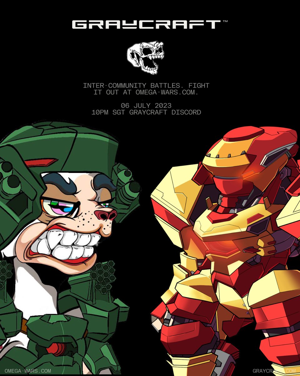 GRAYCRAFT (@graycraftnft) on Twitter photo This week, we'll be hosting <a href="/MadMeerkatNFT/">Mad Meerkat NFT | #MAD4LIFE</a>!
Pop by on 06 Jul, 10am EST in our discord server as we introduce Omega Wars and our GRAYCRAFTs to them. See you in The Hangar! This week, we'll be hosting <a href="/MadMeerkatNFT/">Mad Meerkat NFT | #MAD4LIFE</a>!
Pop by on 06 Jul, 10am EST in our discord server as we introduce Omega Wars and our GRAYCRAFTs to them. See you in The Hangar!