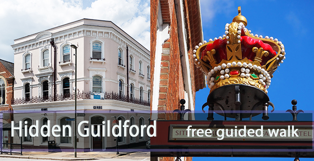 GuildfordGuides's tweet photo. "Hidden" Guildford conjures up all sorts of pictures but there really is a lot to be found when you delve beneath the surface - or maybe just look up! Join us for #HiddenGuildford on Sunday 9th July https://t.co/Dln0JWEafP https://t.co/j945oQa1Th
